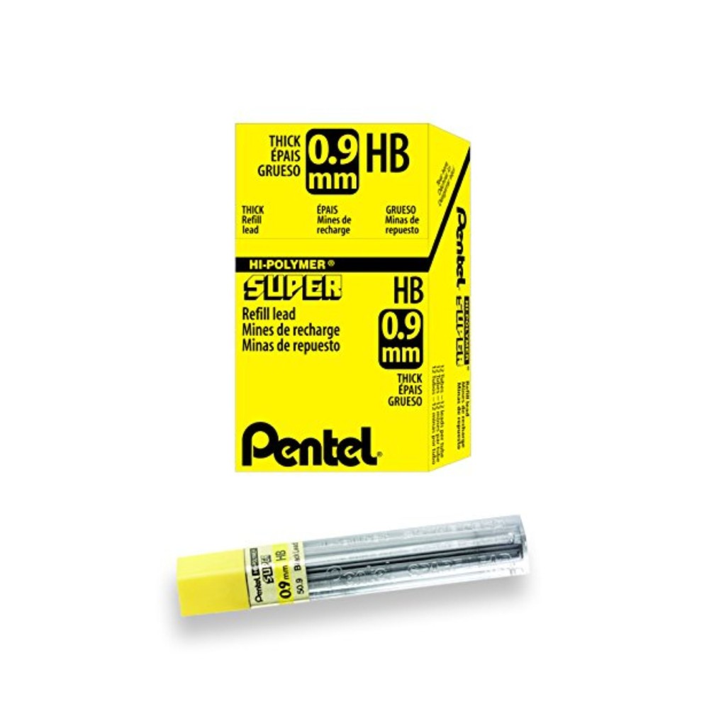 Grafite Pentel Original Hi-polymer 0,9mm HB Caixa Com 12 Tubos