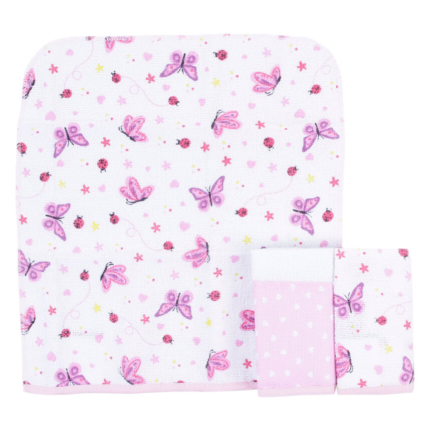 Kit Pano De Boca Gijo Felpa Estampa Borboleta - 03 Peças em Oferta na Shopee