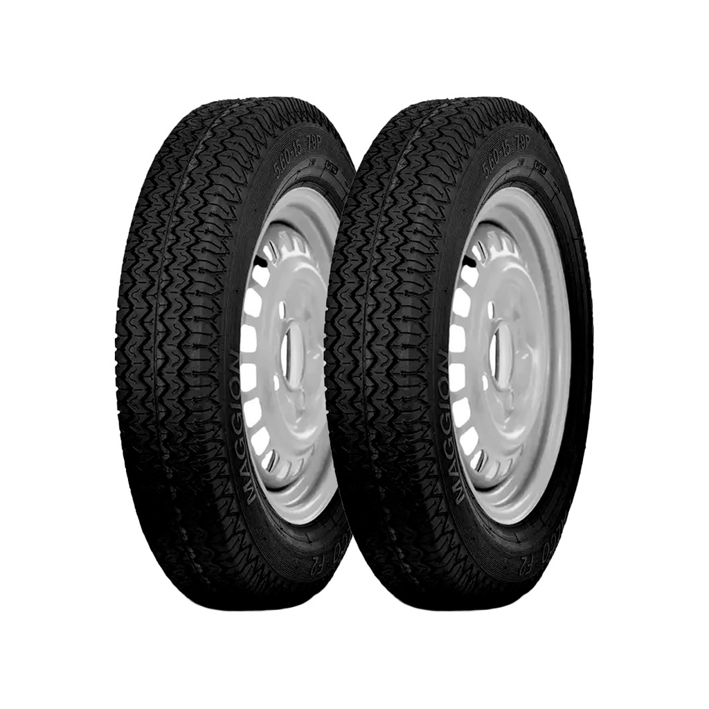 Kit 2 Pneus Agrícola Maggion 5.60-15 Falco F2 4 Lonas em Oferta na Shopee