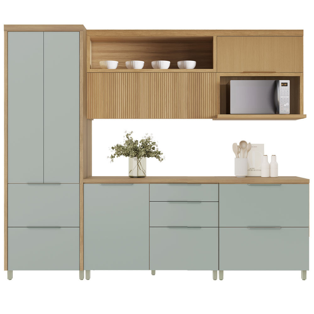 Cozinha Modulada 5 Peças Marquesa 6 Portas 6 Gavetas 100 MDF Nesher