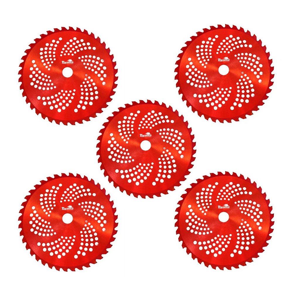 KIT 05 LÂMINAS PARA ROÇADEIRA CIRCULAR 40 DENTES VIDEA TOYAMA 255×25,4×2,0MM VERMELHA em Oferta na Shopee