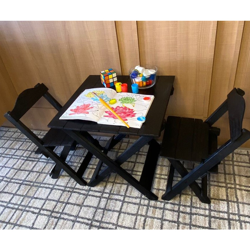 Novidade Conjunto 1 Mesinha 2 Cadeirinhas Durável Infantil  Resistente Útil Leve  Infantil Mesinha Cadeira Imperdível