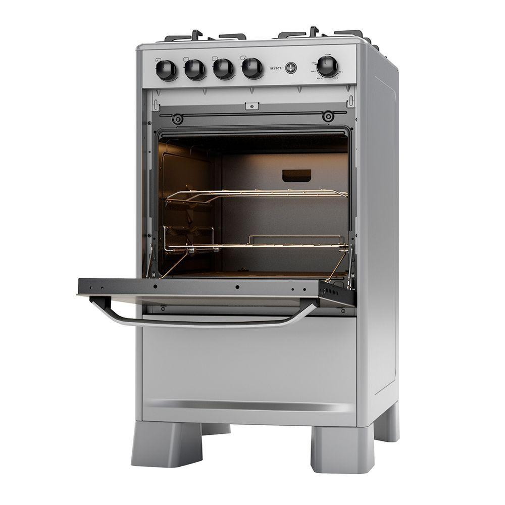 Fogão Select Suggar Prata Mesa Inox 4 Queimadores FGISL410PRIX Inox Bivolt · foto 2
