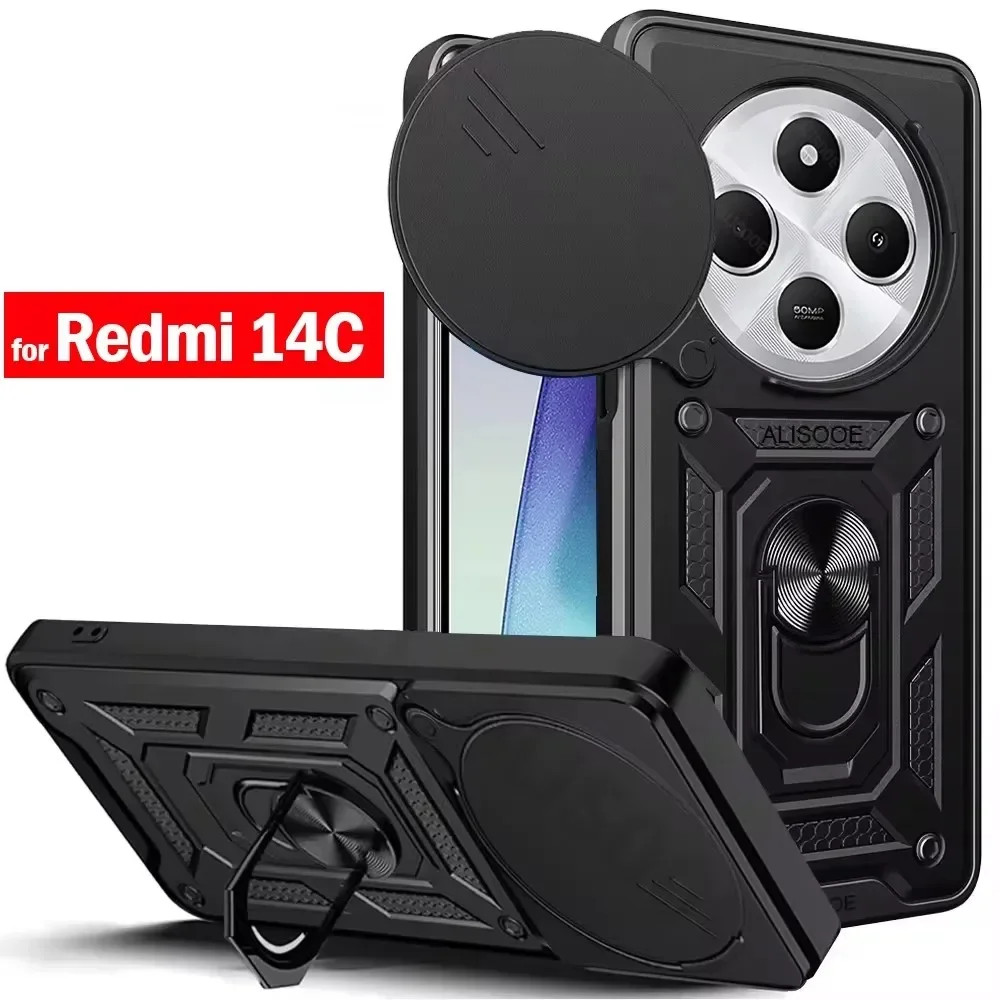 Para Xiaomi Redmi 14C 13 13C 12 12C Note 13 12 Pro Plus Slide Câmera Proteção Ca