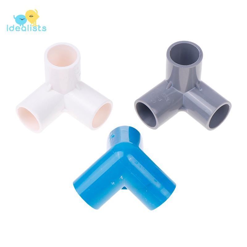 Idealistas 10 Peças PVC El Tubo De 3 Vias Fitgs Jardim Ângulo Reto T Canto Junta Tenda Pés Centro Conector