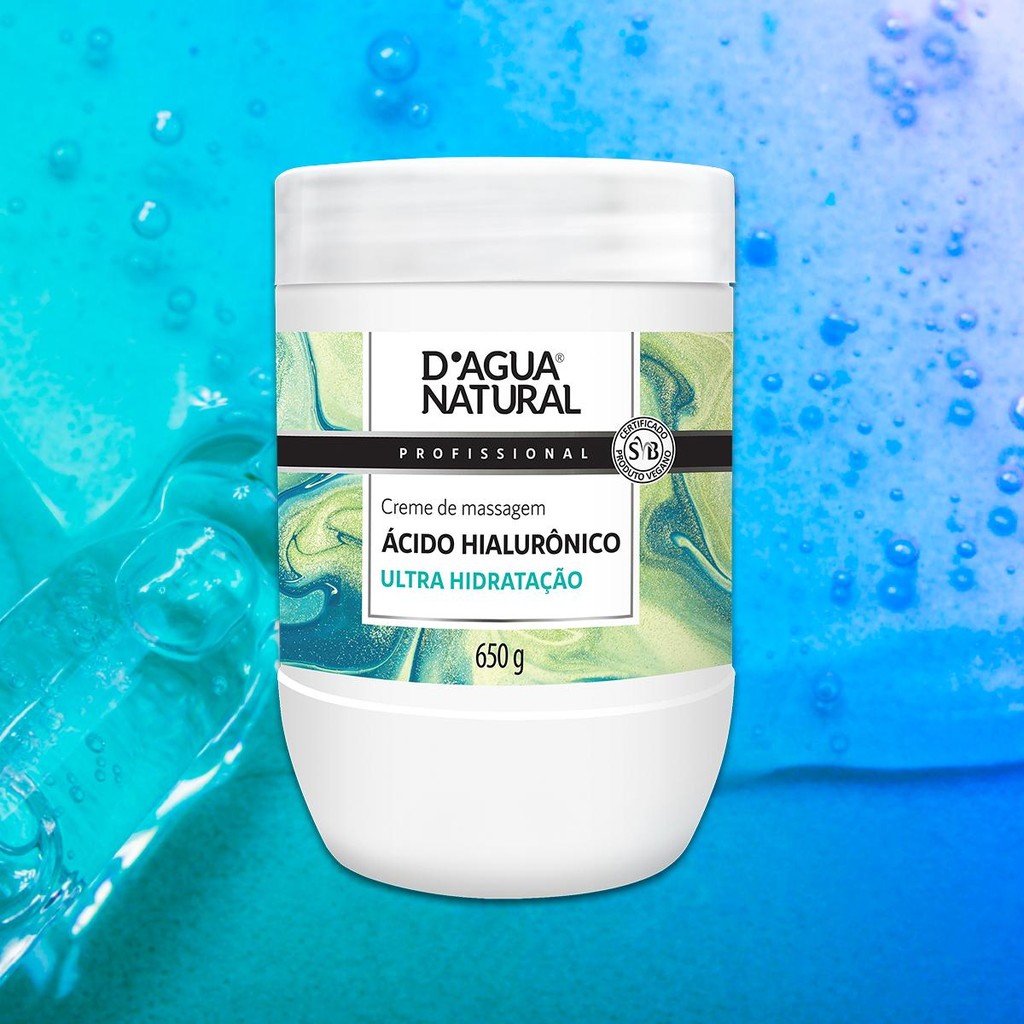 Kit de Massagem Corporal Dagua Natural 1x Creme Ácido Hialurônico 650g + 1x Creme Arnica Sports 650g