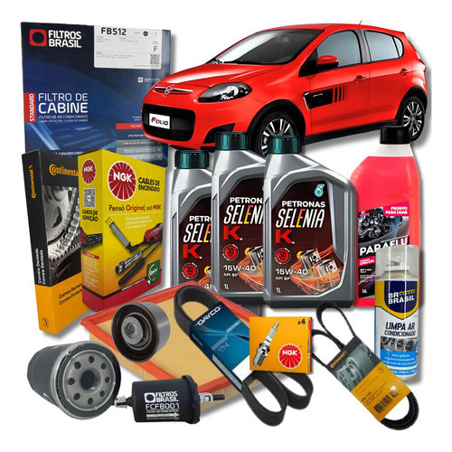 Kit Revisão - Fiat Novo Palio 1.4 Attractive - Selenia 15w40
