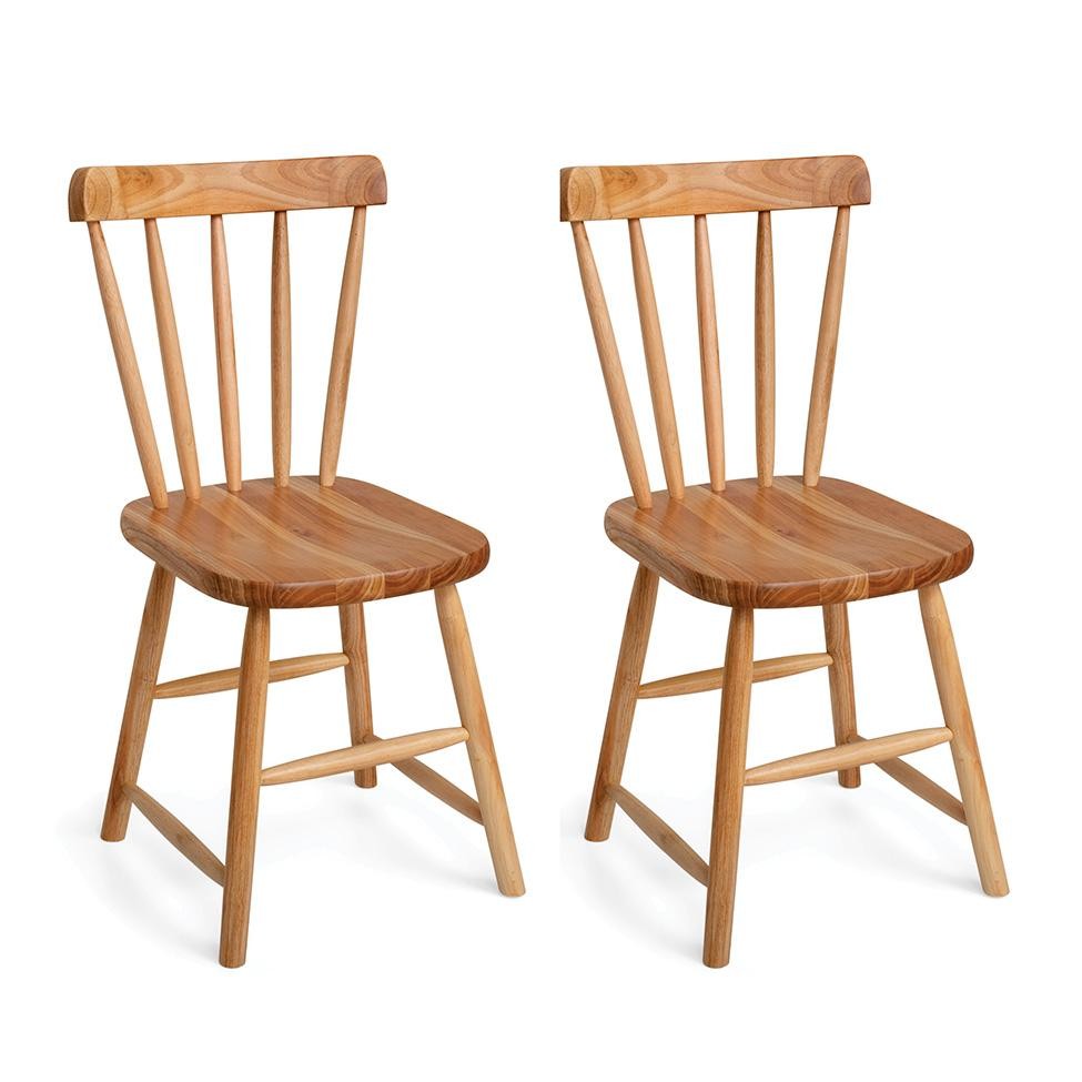 Conjunto com 2 Cadeiras Espanha Natural em Oferta na Shopee