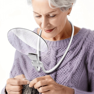 Lupa 5X De Pescoço Suporte Mãos Livres Para Leitura Bordado em Oferta na Shopee