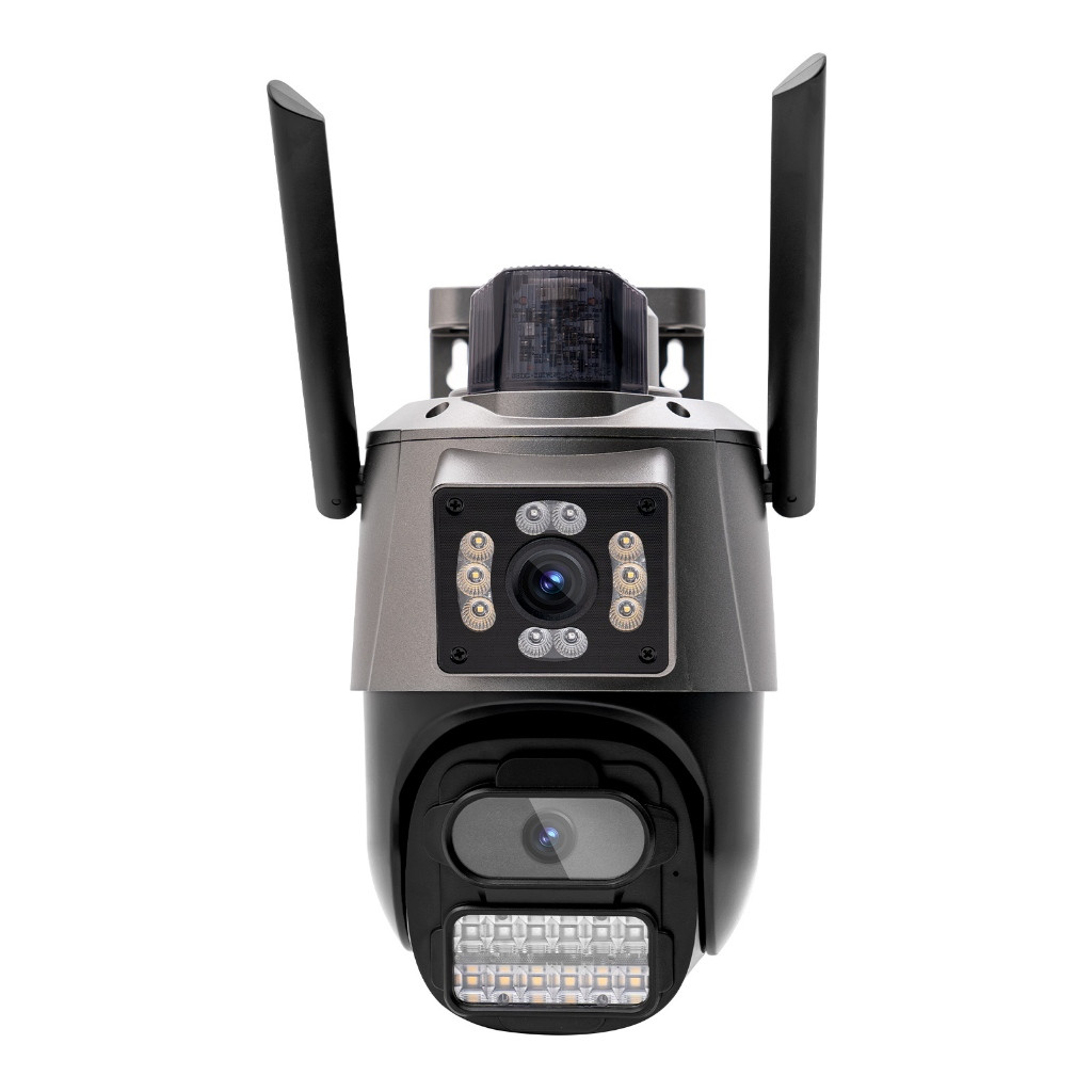 Camera Segurança Externa Lente Dupla 4k 6mp Sirene Policial, com sirene policia A38 ICSEE em Oferta na Shopee