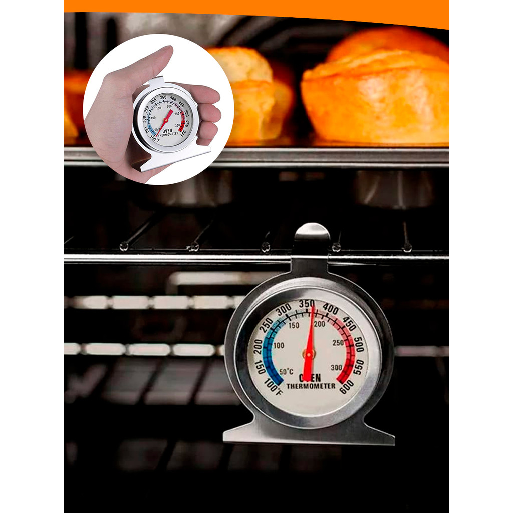 Termômetro De Forno Em Aço Inox, Com Faixa De Medição De 40 A 300 ºC. Kolling Sell
