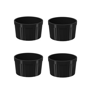 Kit 4x Tigela Ramekin Coza Uno 150ml Cada Potinho Molho Preto - 10162/0008 em Oferta na Shopee