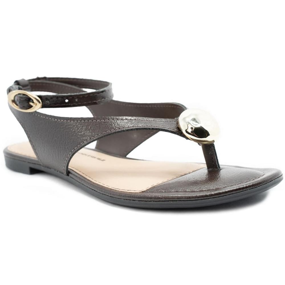 Rasteira Dakota Detalhe Feminina - Marrom Escuro em Oferta na Shopee