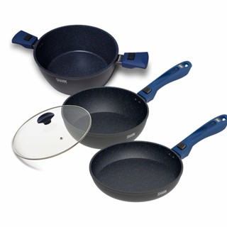 Panelas Ichef Ultra Sauté Grand, Day by Day, Family Size 24cm, com Tampa de Vidro Azul Ichef Azul em Oferta na Shopee