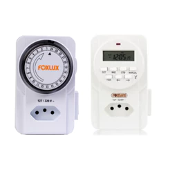 Timer Temporizador Foxlux Bivolt com Programador Horário para Tomada Elétrica