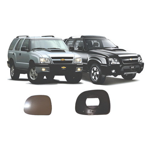 Lente Vidro Retrovisor C/base S10 Blazer Silverado 95/11