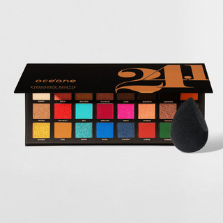 Kit Paleta de Sombras 24.1 Cores + Esponja de Maquiagem Flat Drop Edition (2 Produtos) em Oferta na Shopee
