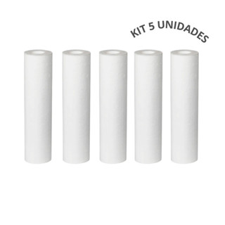 Kit 5 Refil Cartucho Filtro Polipropileno Liso 9 3/4 5 Micra em Oferta na Shopee