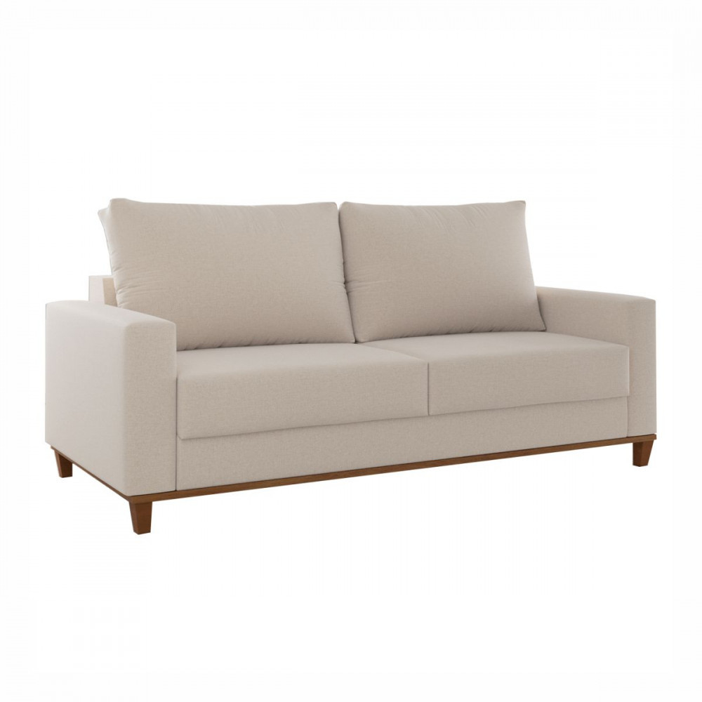 Sofá Living Palazo 1,80m Linho Amêndoa Viero - Home & Living