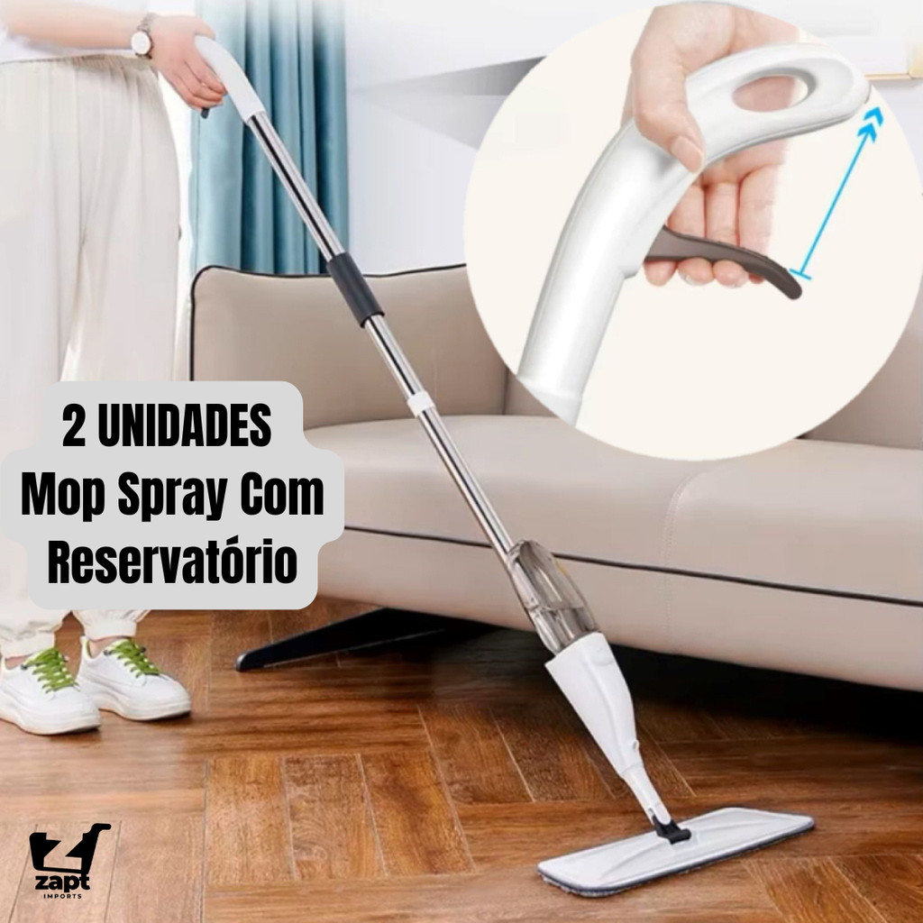 2X Unidades Mop Esfregão para Limpeza Com Spray Gatilho Reservatório Refil de Microfibra Cor Sortido