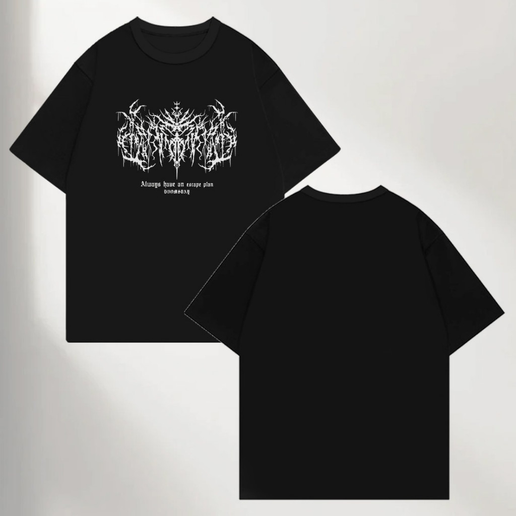 Camiseta Unissex Oversized Plus Size Feminina Masculina 100% Algodão  Streetwear Black Heavy Metal Escuro Seraphim Ángel