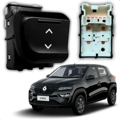 Interruptor Vidro Elétrico Lado Esquerdo 1 Botão Renault Kwid 2017 até 2024