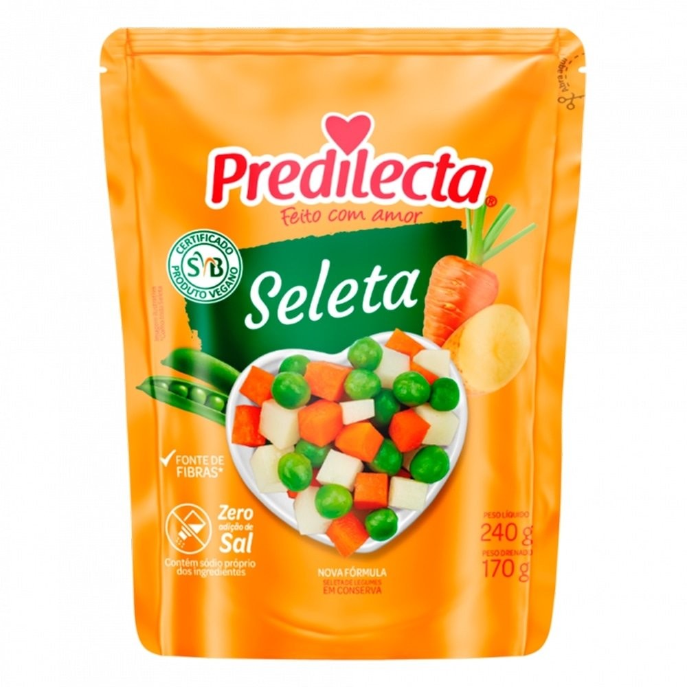 Seleta Legumes Predilecta StandUp 170g - Embalagem com 32 Unidades