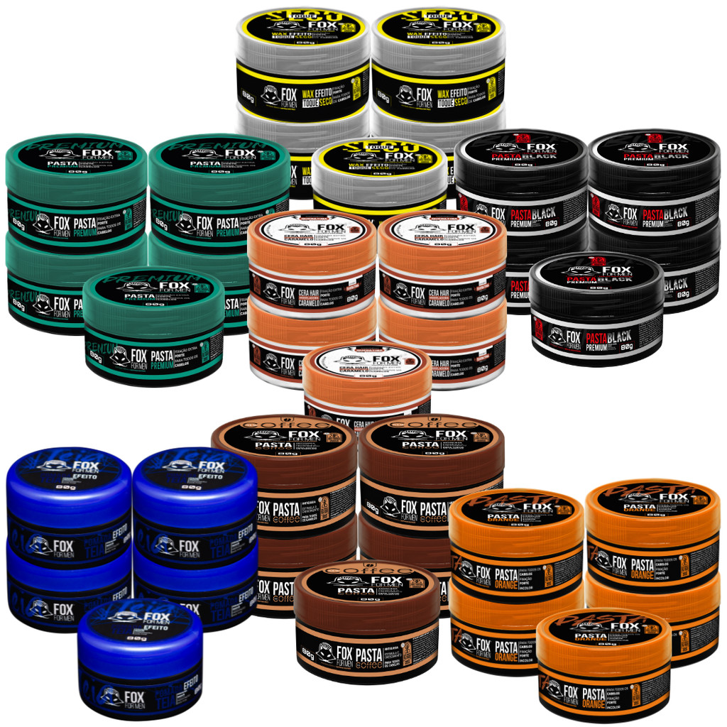 Kit Pasta Modeladora Fox For Men 80g Todos os Modelos 35 Und em Oferta na Shopee