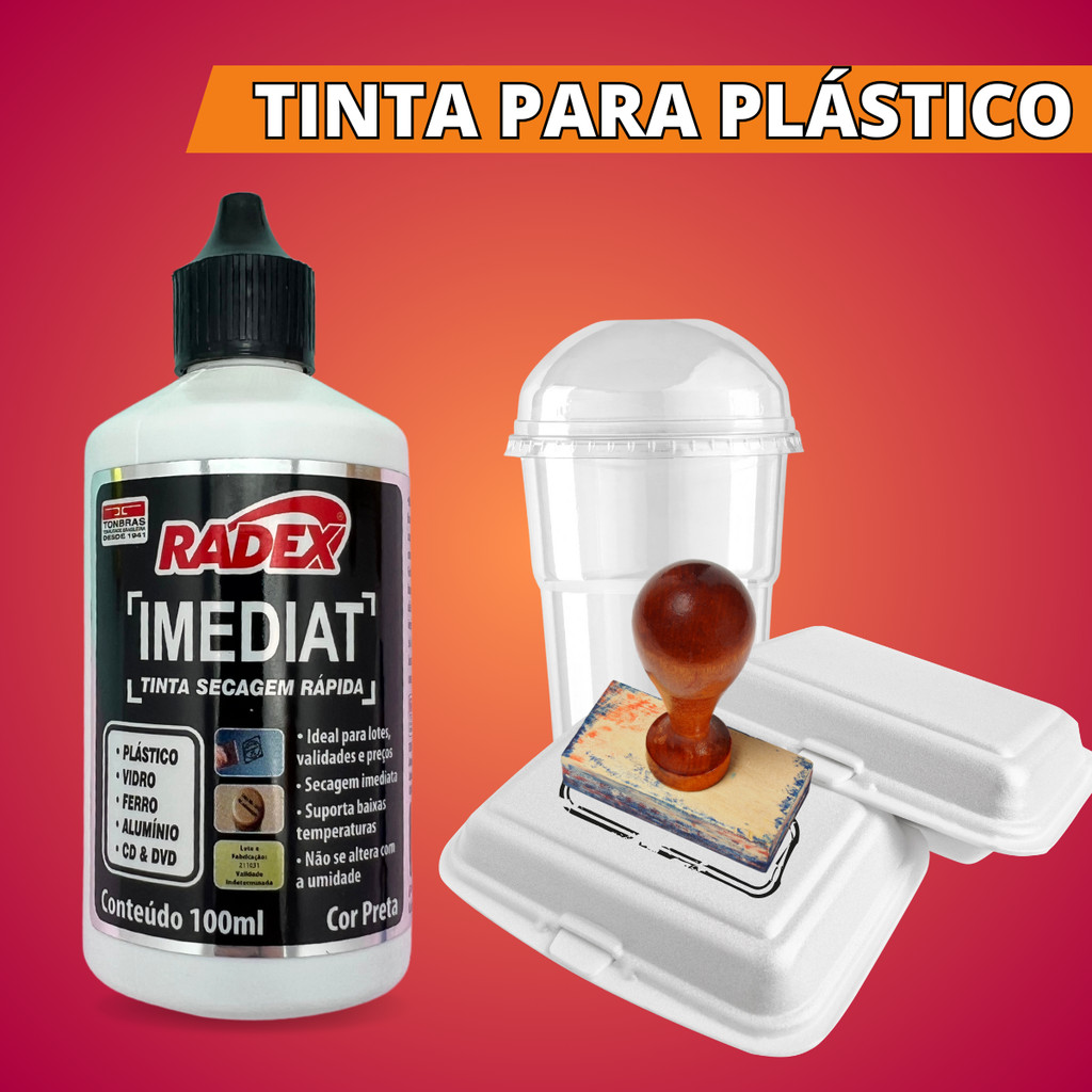 Tinta Carimbo Secagem Rápida Preta Para Plástico Vidro Rótulo Lote Preço Validade Isopor