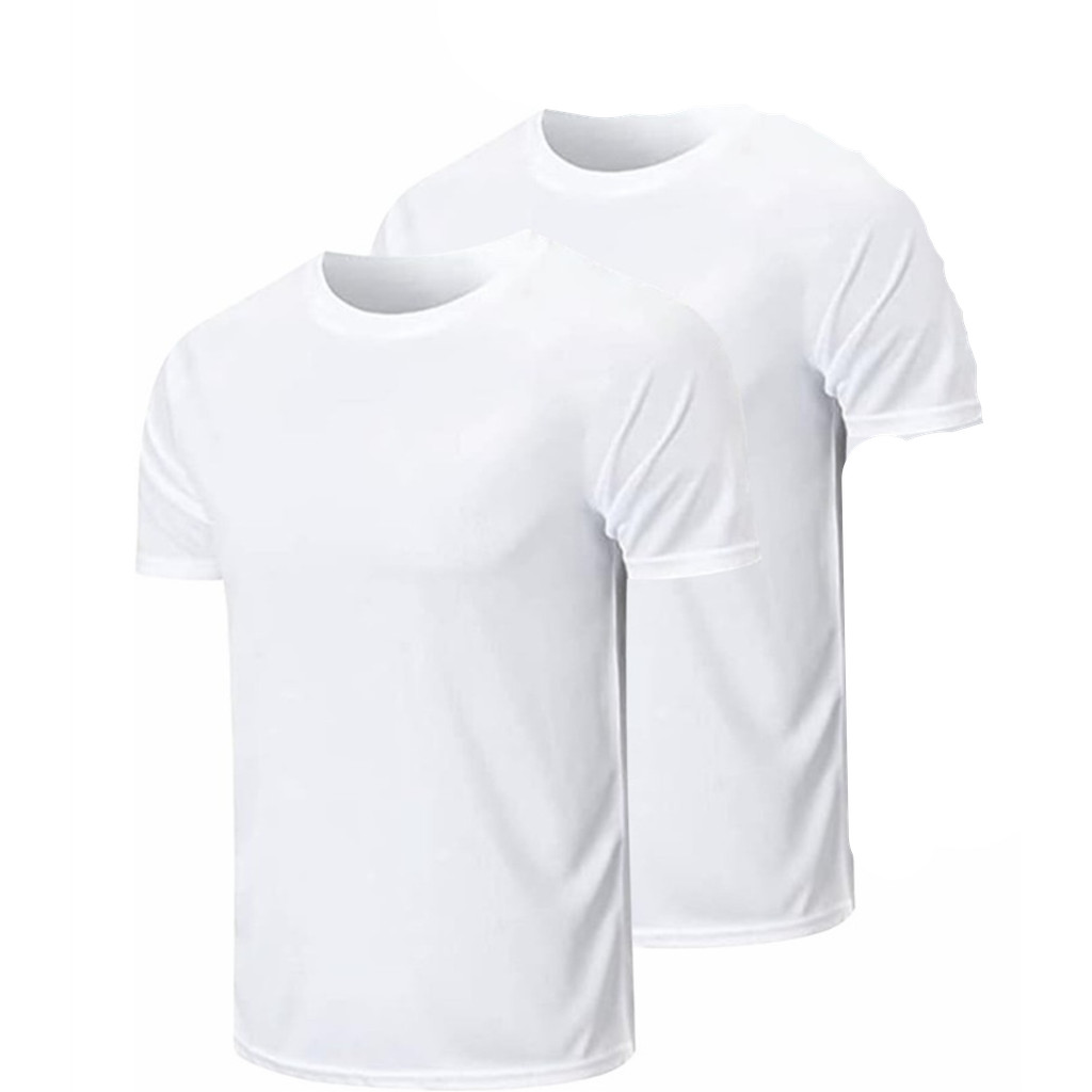 Kit 2 Camisetas Brancas Masculinas Para Sublimação silk transfer 100% Poliéster 30.1