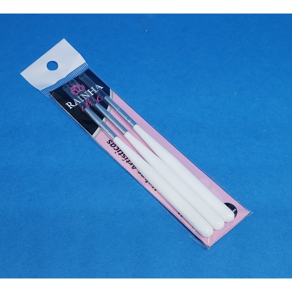 Kit com 3 Pincéis Ultra Fino para Francesinha e Decoração de Manicure em Oferta na Shopee