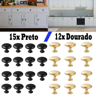 12/15 Peças Puxadores De Armário Gaveta Alças De Cozinha-Ouro/Preto VAXE