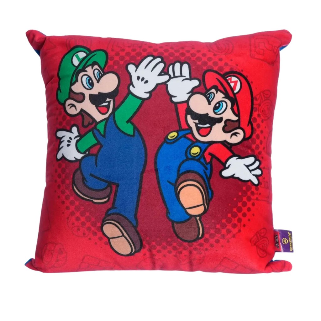 Almofada Mario e Luigi Super Mario 40x40cm Zona Criativa - 10065284 em Oferta na Shopee