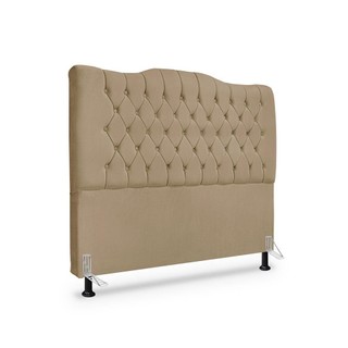Cabeceira De Cama Box Casal 140cm Dunas - Veludo Bege Escuro em Oferta na Shopee