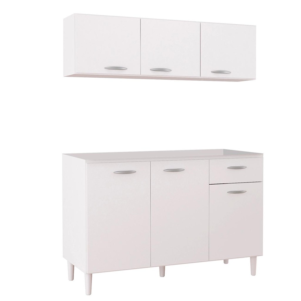 Armário de Cozinha CP01 Sem Tampo Classic P11 Branco - Mpozenato em Oferta na Shopee