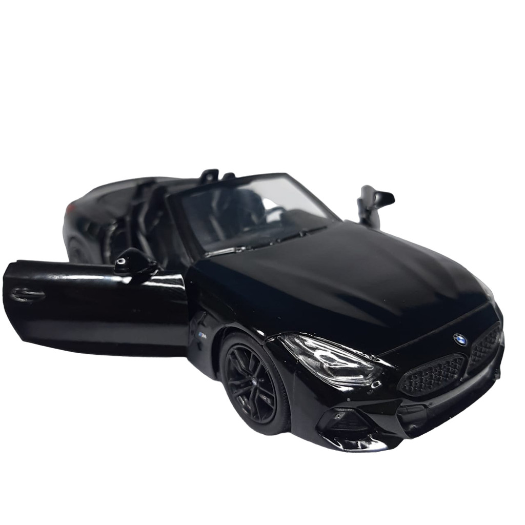 Miniatura Bmw Z4 Conversível Metal Fricção 1/34 Preto Carro