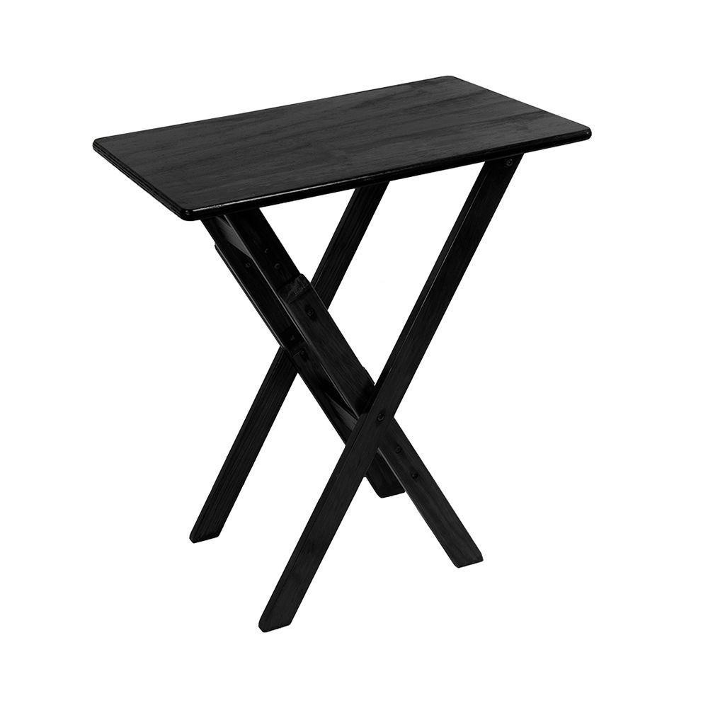 Mesa Aparador Bar Dobrável Em Madeira Maciça - Preto - Preto em Oferta na Shopee