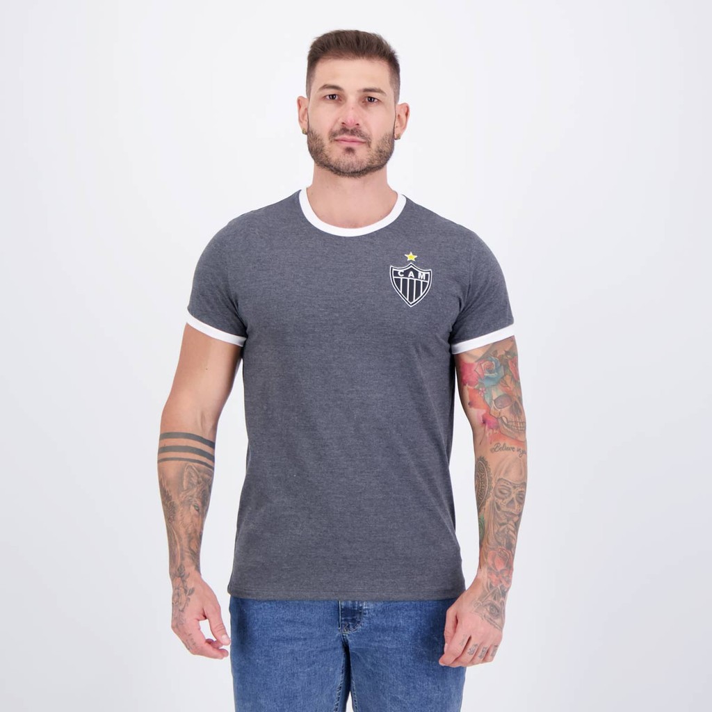 Camisa Atlético Mineiro Bucolic Cinza Mescla em Oferta na Shopee