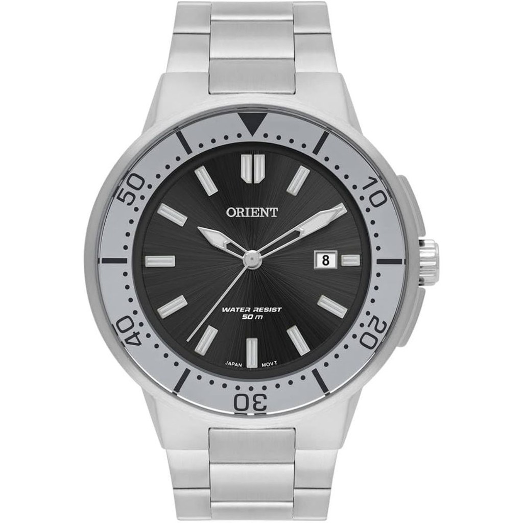 Relógio Orient Masculino Prateado Grande MBSS1465 P1SX