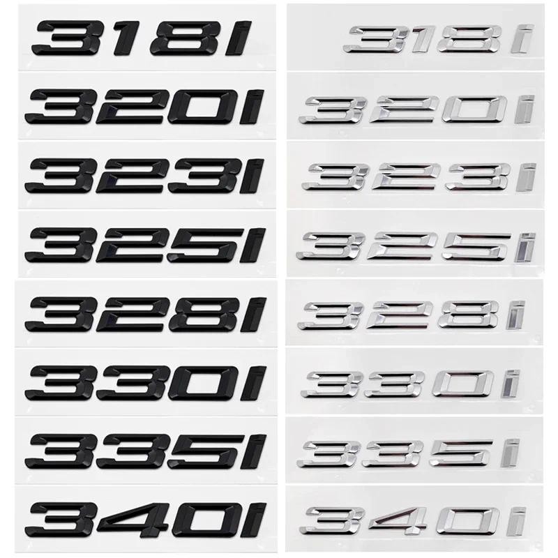 ABS Carro Traseiro Tronco Letras Logotipo Emblema Adesivo Para BMW Série 3 316i 320i 325i 328i 330i 335i E46 E90 E91 F30
