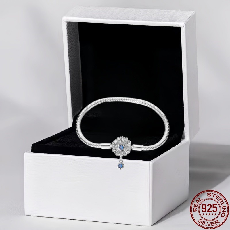 Pulseira feminina Original S925 prata esterlina pulseira de alta qualidade não-alérgico adequado para diy jóias charme