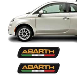 Par De Emblemas Coluna Abarth Linha Fiat Adesivo Resinado