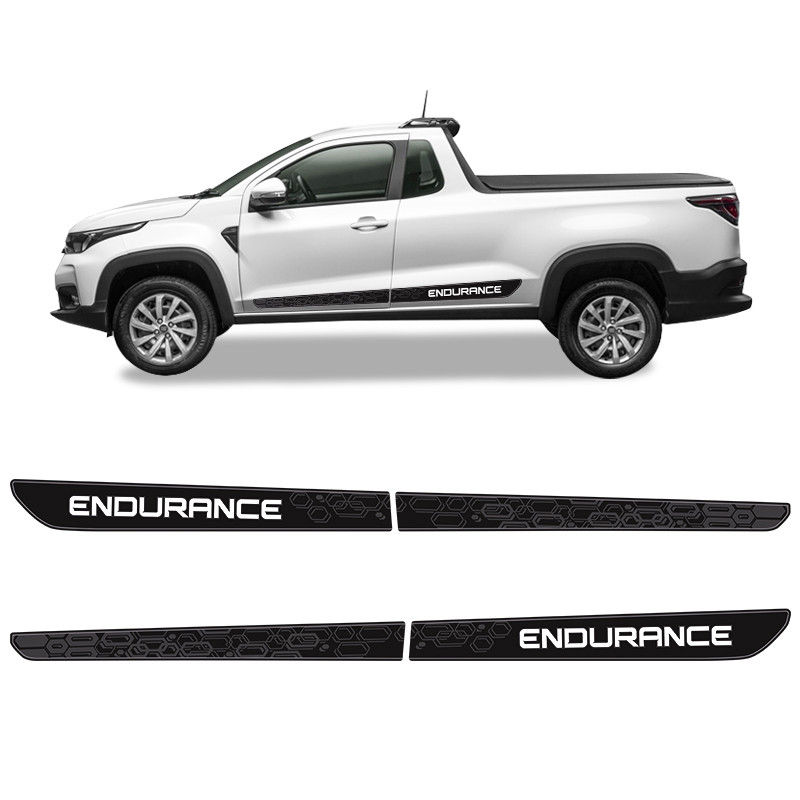 Kit Faixa Fiat Strada Endurance 2021 Adesivo Modelo Original em Oferta na Shopee