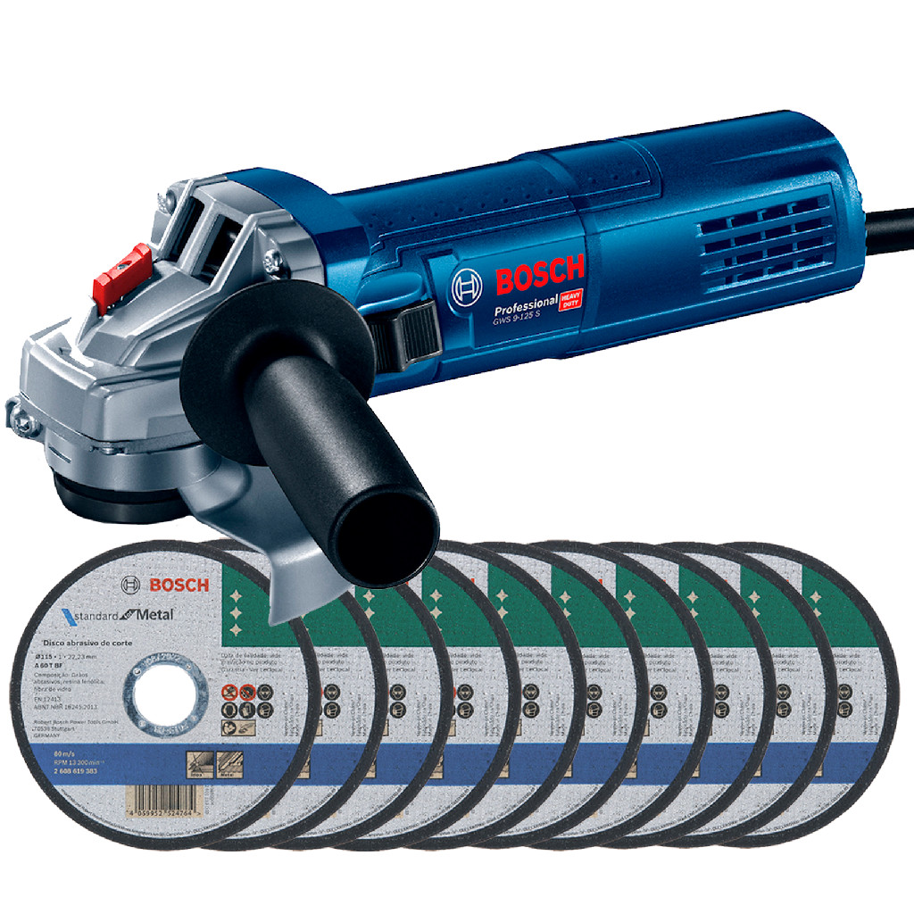 Esmerilhadeira Angular Bosch 5 Gws 9-125 900w S + Acessórios - Home & Living
