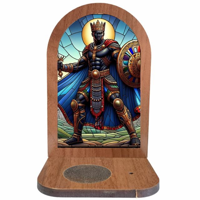 Altar Congá Ogum - Arte Estilo Vitral