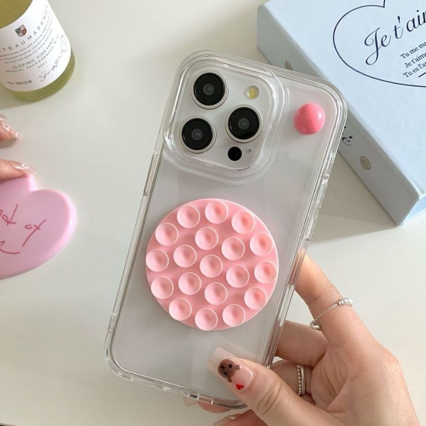 Ventosas de Silicone Dupla Face  Suporte Universal de Celular Antiderrapantes