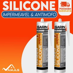 Silicone Acético Uso Geral 280g Preto Garin Pia Cuba Box