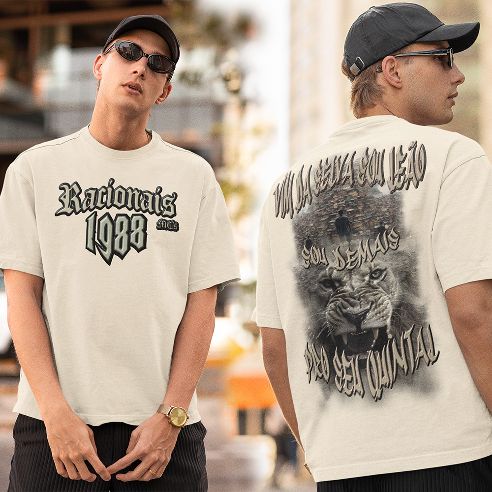 Camiseta Racionais MC´s 1988 Classica Rap Nacional Mano Brown Brasil Camisa HipHop  Algodão