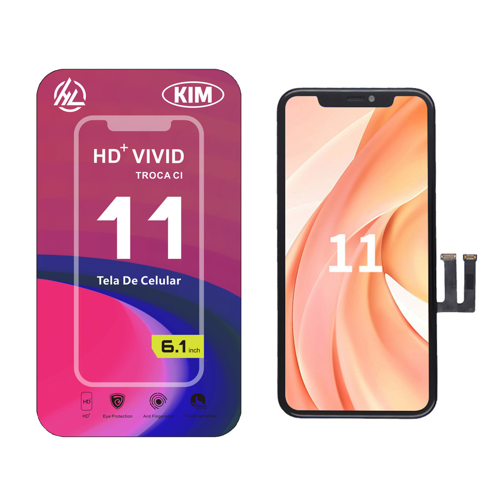 Frontal display tela completa iphone 11 vivid envio já toque sensível frete grátis