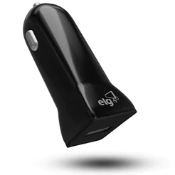 Carregador Veicular Universal, USB 1A, 12V-24V, Speed Plus Port, Carga Rápida, Preto, CC1SPT, ELG